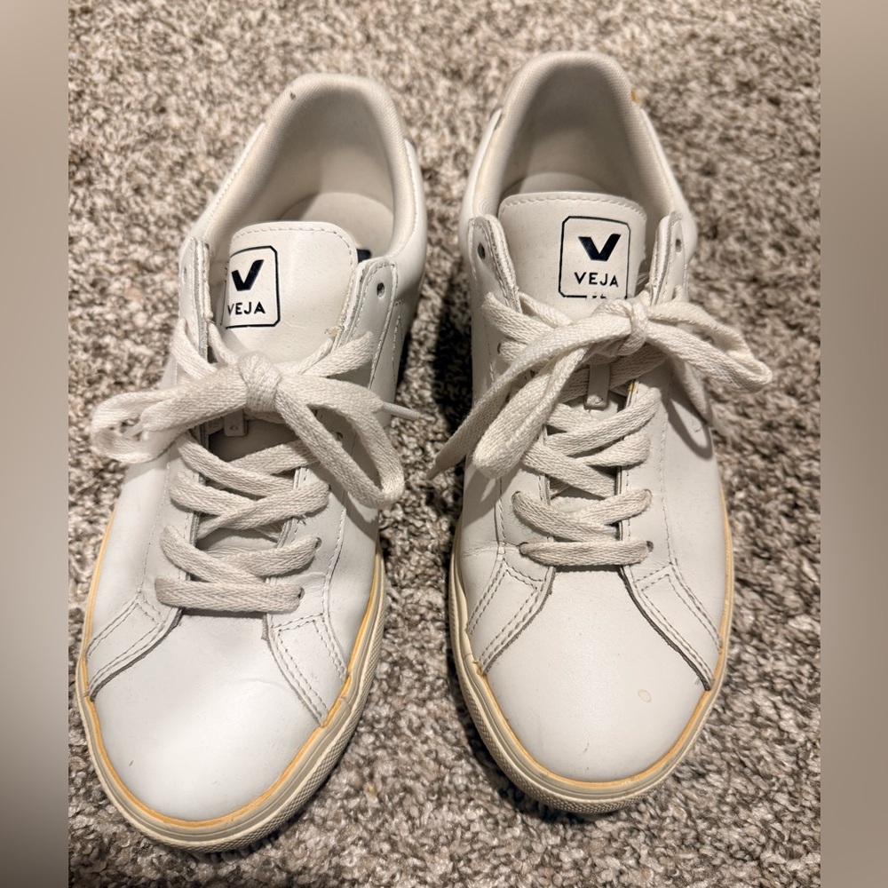 Veja Off-White Lace-Up Sneakers size 8